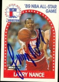Larry Nance autographed Basketball card (Cleveland Cavaliers) 1989 Hoops All Star #217 Larry Nance autographed Basketball card (Cleveland Cavaliers) 1989 Hoops All Star #217