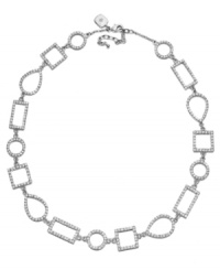 Geometric grandeur. Comprised of open shapes (including circles, teardrops, rectangles and squares), Lauren Ralph Lauren's Social Manor necklace will add distinctive style to your wardrobe. Crafted in silver tone mixed metal and adorned with glittering crystals and glass accents, it includes a lobster claw closure. Approximate length: 18 inches + 2-inch extender. Geometric grandeur. Comprised of open shapes (including circles, teardrops, rectangles and squares), Lauren Ralph Lauren's Social Manor necklace will add distinctive style to your wardrobe. Crafted in silver tone mixed metal and adorned with glittering crystals and glass accents, it includes a lobster claw closure. Approximate length: 18 inches + 2-inch extender.