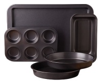 Sunbeam 76893.05 Kitchen Bake 5-Piece Bakeware Set, Carbon Steel Sunbeam 76893.05 Kitchen Bake 5-Piece Bakeware Set, Carbon Steel
