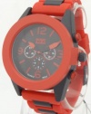 Mark Naimer Chronograph-style LOOK XL Black Dial Red N Black Silicon Rubber Band