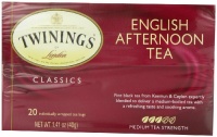 Twinings English Afternoon Tea, Tea Bags, 20-Count, 1.41 oz. Boxes (Pack of 6)