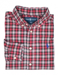 Ralph Lauren Toddler Boy's Blake Plaid Shirt (4/4T, Red Multi)