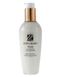 Deliciously light, ultra gentle. For Sensitive Skin. This deliciously light, milky formula comfortably and thoroughly cleans skin. Ultra gentle as it sweeps away makeup and impurities. It actively maintains skin's perfect moisture balance. Won't strip away vital lipids, dry skin, or cause irritation. ABOUT FOR SENSITIVE SKIN These very gentle formulas were created for truly sensitive skin. They leave out the irritants - including emulsifiers, alcohol and scents - but retain advanced skincare benefits. DO YOU HAVE SENSITIVE SKIN Does your skin frequently feel uncomfortable Is it ever itchy, or even irritated Does your skin often react to skincare or makeup Does it often look red or blotchy you answered yes to any of these questions, you may have sensitive skin. Estée Lauder created Vérité for you. WHAT MAKES SKIN SENSITIVE Normal skin is shielded from external irritation by a protective moisture barrier. In sensitive skin, this barrier is weakened, allowing irritants to penetrate. In time, this extra wear and tear can make sensitive skin age faster than normal skin. Deliciously light, ultra gentle. For Sensitive Skin. This deliciously light, milky formula comfortably and thoroughly cleans skin. Ultra gentle as it sweeps away makeup and impurities. It actively maintains skin's perfect moisture balance. Won't strip away vital lipids, dry skin, or cause irritation. ABOUT FOR SENSITIVE SKIN These very gentle formulas were created for truly sensitive skin. They leave out the irritants - including emulsifiers, alcohol and scents - but retain advanced skincare benefits. DO YOU HAVE SENSITIVE SKIN Does your skin frequently feel uncomfortable Is it ever itchy, or even irritated Does your skin often react to skincare or makeup Does it often look red or blotchy you answered yes to any of these questions, you may have sensitive skin. Estée Lauder created Vérité for you. WHAT MAKES SKIN SENSITIVE Normal skin is shielded from external irritation by a protective moisture barrier. In sensitive skin, this barrier is weakened, allowing irritants to penetrate. In time, this extra wear and tear can make sensitive skin age faster than normal skin.