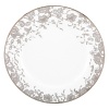 Some of Marchesa's most intricate textile creations grace red carpets and glamorous Hollywood affairs. These gowns are the inspiration behind the elegant floral motif of French Lace. Trademark feminine beading and lace have been transformed into this platinum banded dinnerware that adds graceful elegance to any table.