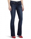 Seven7 Women's Lurex Flap Pocket Jean, Forever Blue, 10