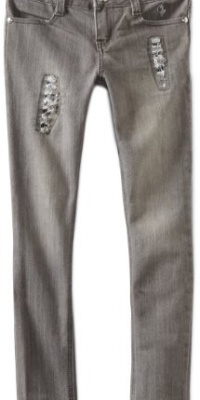 Baby Phat Girl's 7-16 Rips and Sequins Jean, Charcoal, 10 Baby Phat Girl's 7-16 Rips and Sequins Jean, Charcoal, 10