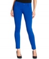 Step up your style with these bold blue ponte pants from ECI, in a skinny silhouette that's as perfect with heels and it is tucked into tall boots.