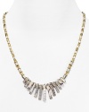 Vanessa Mooney is on our it list, and this silver and brass beaded necklace exemplifies the label's edge-right look, accented by bold frontal stones.