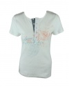 Lauren Jeans Co. Ralph Lauren Womens Henley Beaded Top
