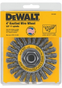 DEWALT DW4930 4-Inch by 5/8-Inch-11 Full Cable Twist Wire Wheel/Carbon Steel .020-Inch