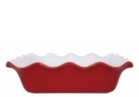 Emile Henry 9 by 9-Inch Ruffled Square Baker, Cerise Emile Henry 9 by 9-Inch Ruffled Square Baker, Cerise