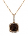 Effy Jewlery 14K Rose Gold Smokey Quartz & Diamond Pendant, 1.47 TCW