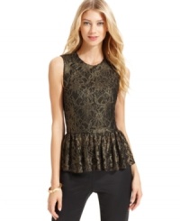 Need something to wear for a party or a night out? Vince Camuto's lace peplum top is the perfect on-trend alternative to a dress.