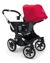 The Bugaboo Donkey special edition sun canopy colors are inspired by 2012 color trends and provide bold, energetic colors to brighten up your Bugaboo Donkey. Bugaboo Special Edition Donkey sun canopy provides shade and stylish protection from the elements.