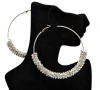 Basketball Wives Inspired POParazzi Rhinestone Ring Silver Hoops Earrings