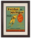 A big win for Purdue fans, this handsomely framed program cover from the 1929 season is essential for any Boilermakers shrine. And, just for the record, they came away with the win – 30-16 over Michigan.