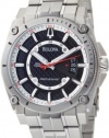 Bulova Men's 96B133 Precisionist Champlain Black Dial Steel Bracelet Watch