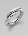 A graceful stroke of silvertone resin makes a versatile accent for day or night.Silverplated resin Width, about 1 Diameter, about 2½ Made in USA