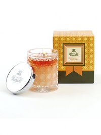 Agraria's 3.4 oz. Crystal Cane Candles are presented in an exquisite package that makes a grand impression. These beautifully luminous, fragrant, and clean burning candles are a special blend of vegetable-based premium soft waxes. A complex and subtle blend permeating the air with addictive waves of clove, the zest of bitter orange, and just a touch of cypress. Includes a decorative lid. Burn time is approximately 20-25 hours. Agraria's 3.4 oz. Crystal Cane Candles are presented in an exquisite package that makes a grand impression. These beautifully luminous, fragrant, and clean burning candles are a special blend of vegetable-based premium soft waxes. A complex and subtle blend permeating the air with addictive waves of clove, the zest of bitter orange, and just a touch of cypress. Includes a decorative lid. Burn time is approximately 20-25 hours.