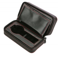 Diplomat 31-467 Black Leather Double Watch Zippered Travel Case with Black Suede Interior Watch Case Diplomat 31-467 Black Leather Double Watch Zippered Travel Case with Black Suede Interior Watch Case