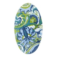 A large paisley floral design in soft shades of blue and green, crafted in plush, super soft cotton. A large paisley floral design in soft shades of blue and green, crafted in plush, super soft cotton.