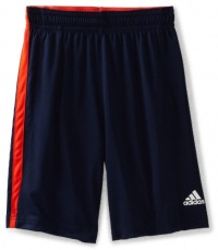 adidas Boys 8-20 Youth Fat Stripes Short, Collegiate Navy/High Energy, Small adidas Boys 8-20 Youth Fat Stripes Short, Collegiate Navy/High Energy, Small