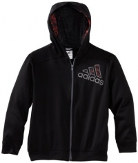 Adidas Boys 8-20 Youth Interception Hoodie, Black/Infrared, Medium Adidas Boys 8-20 Youth Interception Hoodie, Black/Infrared, Medium
