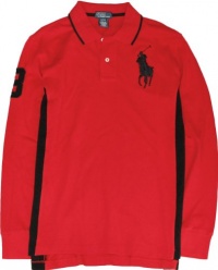 Ralph Lauren Boy's Big Pony Mesh Long Sleeved Polo (XL (18/20), Red) Ralph Lauren Boy's Big Pony Mesh Long Sleeved Polo (XL (18/20), Red)