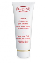 Hand & Nail Treatment Cream. If soft, supple, perfectly smooth hands are what you want, this hand and nail treatment cream is indispensable. Formulated to preserve the smooth, supple appearance of hands, protecting them against chapping and irritation while promoting a more even skin texture and tone. It even helps strengthen nails. 3.5 oz. Made in France. Hand & Nail Treatment Cream. If soft, supple, perfectly smooth hands are what you want, this hand and nail treatment cream is indispensable. Formulated to preserve the smooth, supple appearance of hands, protecting them against chapping and irritation while promoting a more even skin texture and tone. It even helps strengthen nails. 3.5 oz. Made in France.