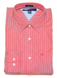 Tommy Hilfiger Men Custom Fit Striped Long Sleeve Shirt Tommy Hilfiger Men Custom Fit Striped Long Sleeve Shirt
