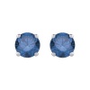 1/2 ct. Blue - I1 Round Brilliant Cut Diamond Earring Studs in 14K White Gold