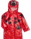 Western Chief Girls 2-6x Ladybug Raincoat, Red, 3T