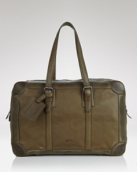Accommodating all your essentials for an effortless travel experience, this BOSS Black weekender whisks you out of town in style, and is crafted in supple leather for a dose of classic luxury. Accommodating all your essentials for an effortless travel experience, this BOSS Black weekender whisks you out of town in style, and is crafted in supple leather for a dose of classic luxury.