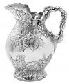 Add a touch of whimsy to your tabletop with the Grape pitcher. Perfect for entertaining, a raised and intricate pattern of grape clusters on high-polished aluminum conveys unparalleled elegance. Each piece is individually crafted and polished by hand. 10.