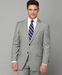 A slim-fit construction and timeless glen plaid strikes the right balance between modern attitude and classic sophistication. A slim-fit construction and timeless glen plaid strikes the right balance between modern attitude and classic sophistication.