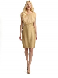 Feminine yet decidedly modern, pleated silk chiffon teams with a woven skirt and back panels that crisscross and wrap around the waist.Ruffled scoop neckline Keyhole front Sleeveless Pleated chiffon bodice Woven skirt Woven back panels crisscross at back and wrap around the waist Side zipper Fully lined About 37 from shoulder to hem Rayon Second fabric: silk Dry clean Made in Italy Feminine yet decidedly modern, pleated silk chiffon teams with a woven skirt and back panels that crisscross and wrap around the waist.Ruffled scoop neckline Keyhole front Sleeveless Pleated chiffon bodice Woven skirt Woven back panels crisscross at back and wrap around the waist Side zipper Fully lined About 37 from shoulder to hem Rayon Second fabric: silk Dry clean Made in Italy