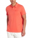 Calvin Klein Sportswear Men's Short Sleeve 3 Button 60S/1 Interlock 2X2 Rib Polo