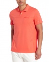 Calvin Klein Sportswear Men's Short Sleeve 3 Button 60S/1 Interlock 2X2 Rib Polo