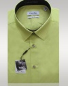 Calvin Klein Dress Shirt, Slim Fit Non-iron Textured Dress Shirt, Citron