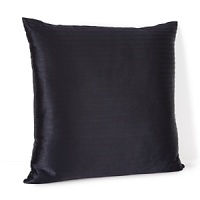 A light, linear stitch motif on classic navy silk breathes sweet dreams into this HUGO BOSS decorative silk pillow. A light, linear stitch motif on classic navy silk breathes sweet dreams into this HUGO BOSS decorative silk pillow.
