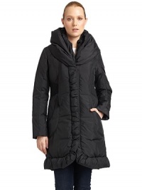 THE LOOKRuched stand collarWide shawl collar with tab accentsZip and snap closureSmocked sidesCurved pocketsTHE FITAbout 28 from shoulder to hemTHE MATERIALPolyesterFill: down/waterfowl feathers Fully linedCARE & ORIGINMachine washImportedModel shown is 5'9½ (176cm) wearing US size Small. THE LOOKRuched stand collarWide shawl collar with tab accentsZip and snap closureSmocked sidesCurved pocketsTHE FITAbout 28 from shoulder to hemTHE MATERIALPolyesterFill: down/waterfowl feathers Fully linedCARE & ORIGINMachine washImportedModel shown is 5'9½ (176cm) wearing US size Small.