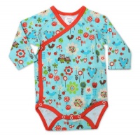 Zutano Baby-Girls Infant Penny Lane Long Sleeve Body Wrap, Aqua, 12 Months Zutano Baby-Girls Infant Penny Lane Long Sleeve Body Wrap, Aqua, 12 Months