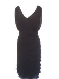 JONES NEW YORK Women's Tiered Dress-BLACK-18W