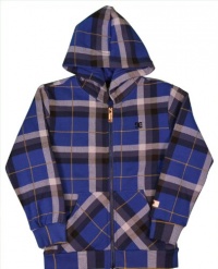 DC Shoes Boys Toddler Big Pluma Plaid Hoodie Blue 3T DC Shoes Boys Toddler Big Pluma Plaid Hoodie Blue 3T