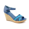 Cole Haan Air Tamsyn Open Toe Wedge Sandals Shoes Blue Womens