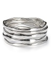 Party dressing is all in the wrist - piled high with glamorously stacked bracelets. Play by the rules with this silvery set from Aqua.