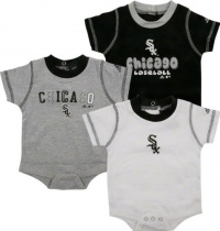 Chicago White Sox Adidas 3 Piece Newborn/Infant Body Suit Set Chicago White Sox Adidas 3 Piece Newborn/Infant Body Suit Set