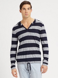 Casual and carefree, pair this hooded classic with your favorite jeans or non-denim bottoms for a practical, yet polished look.Attached hoodChest patch pocket55% rayon/45% flaxMachine washMade in USA Casual and carefree, pair this hooded classic with your favorite jeans or non-denim bottoms for a practical, yet polished look.Attached hoodChest patch pocket55% rayon/45% flaxMachine washMade in USA