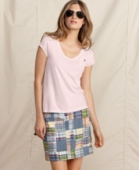 Made from 100% cotton, this Tommy Hifiger tee is a soft, springtime essential. The mini chest pocket is a girly detail you'll love! Made from 100% cotton, this Tommy Hifiger tee is a soft, springtime essential. The mini chest pocket is a girly detail you'll love!