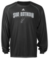 You're San Antonio Spurs' #1 fan! Show your team's spirit in this long sleeve tee by adidas made from CLIMALITE to help keep you cool and dry.